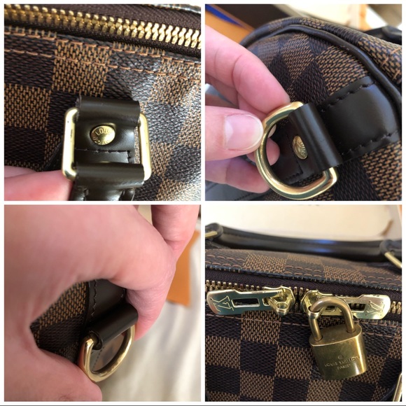 Authentic LV Speedy Damier Bandouliere 30 - Picture 6 of 16